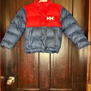 Helly Hansen Bold Red and Navy Puffer Jacket